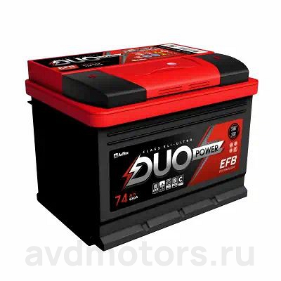 DUOPEFB743RN — Аккумулятор 74 DUO POWER